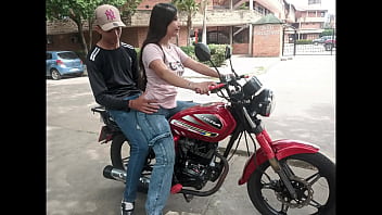 Parent helps his neighbor learn to ride a motorcycle, but things get super-fucking-hot when she sits on his lap