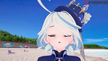 Chinese anime honey luvs beach fun and manga porno action