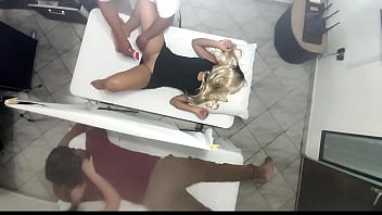 A married nymph receives an erotic massage from a doc in a massage parlor alongside her husband, leading to a super-steamy tryst NTR