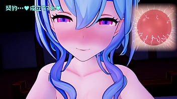 Manga porno movie featuring MMD toon of Ganyu petting