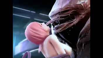 A pretty woman experiences rectal invasion play with an extraterrestrial being in a 3d anime vid