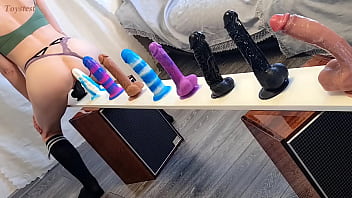 Trying out different faux penises for a new experience with a flawless orgasm