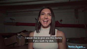 European ultra-cutie gives a blowage and gets plowed in public