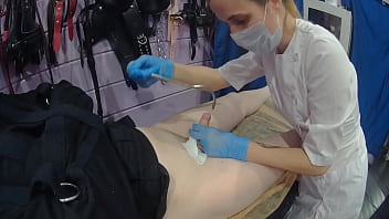 First-timer dame in homemade confine restrict limit restrain bondage movie with medical fetish elements