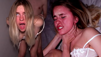 Fat donk teen gets a tough doggy style ripping up in first-timer vid