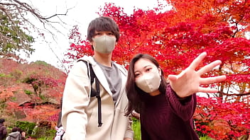 Intimate meeting on a romantic Kyoto road tour