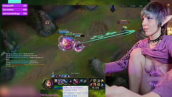 A super-naughty beauty streams League of Legends gameplay on Chaturbate, demonstrating her puny frame and all-natural assets.
