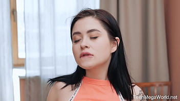 Jaw-dropping cutie Skye Wood's solo kitchen masturbation session