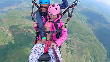 Paragliding cutie demonstrates off her cock-squeezing and clean-shaved labia