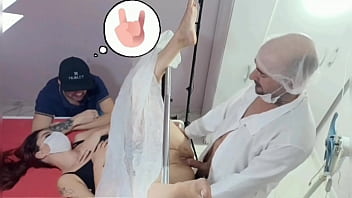 Spouse brings wife to unusual gynecologist for a check-up!