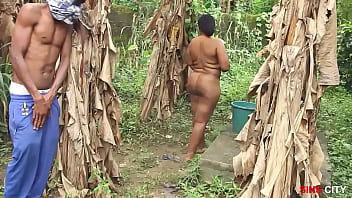 Black-haired sweetheart bathes in public, loves the arouse of being watched